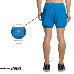 Bermuda Masculina ASICS 5" com Short Interno e Bolsos - Foto 4
