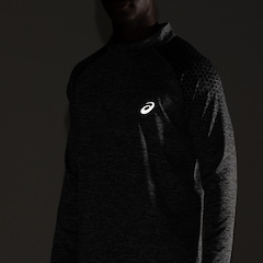 Camiseta ASICS Manga Longa Meio Zíper - Masculina - Foto 5