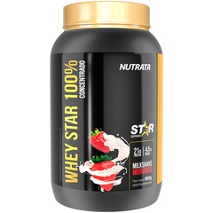 Whey Protein Nutrata Star 100% - Milk Shake Morango - 900g - Foto 1