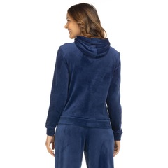 Jaqueta de Plush Feminina Oxer com Capuz e Bolso - Foto 3