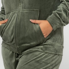 Jaqueta de Plush Feminina Oxer com Capuz e Bolso - Foto 11