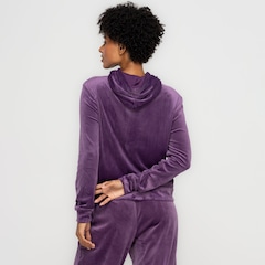 Jaqueta de Plush Feminina Oxer com Capuz e Bolso - Foto 4