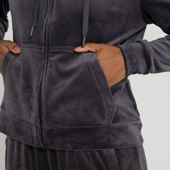 Jaqueta de Plush Feminina Oxer com Capuz e Bolso - Foto 12
