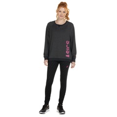 Blusa de Malha em Fleece ASICS Alongado - Feminina - Foto 4