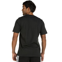 Camiseta adidas Manga Curta 3 Listras - Masculina - Foto 3