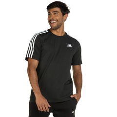 Camiseta adidas Manga Curta 3 Listras - Masculina - Foto 2