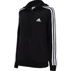 Blusa de Moletom adidas com Capuz 3 Listras com Zíper - Feminina - Foto 7