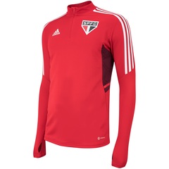 Blusa de Moletom do São Paulo adidas Treino Atletas - Masculina - Foto 3