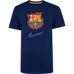 Camiseta Barcelona Manga Curta Nike Crest 92Tr - Masculina - Foto 1