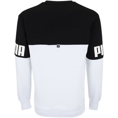 Blusa de Moletom Puma Masculina Power Colorblock Crew FL - Foto 6