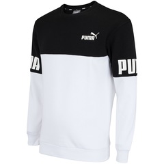 Blusa de Moletom Puma Masculina Power Colorblock Crew FL - Foto 7
