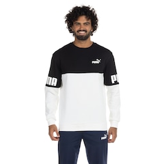 Blusa de Moletom Puma Masculina Power Colorblock Crew FL - Foto 2