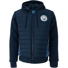 Jaqueta Padding de Moletom Manchester City com Capuz Masculina - Foto 1