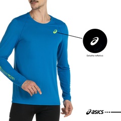 Camiseta ASICS Manga Longa Refletivo Yokohama - Masculina - Foto 2
