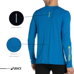 Camiseta ASICS Manga Longa Refletivo Yokohama - Masculina - Foto 3