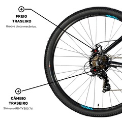 Mountain Bike Groove Hype 10 - Aro 29 - Freio a Disco Mecânico - Câmbio Shimano - 21 Marchas - Foto 5