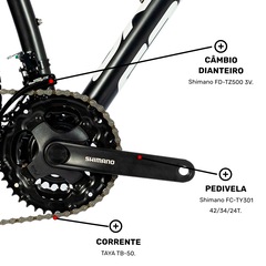 Mountain Bike Groove Hype 10 - Aro 29 - Freio a Disco Mecânico - Câmbio Shimano - 21 Marchas - Foto 8