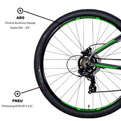 Mountain Bike Groove Hype 10  - Aro 29 - Freio a Disco Mecânico - Câmbio Shimano - Foto 8