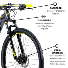 Mountain Bike Groove Hype 50 - Aro 29 - Freio a Disco Hidráulico - Câmbio Shimano - 24 Marchas - Foto 6