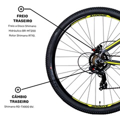 Mountain Bike Groove Hype 50 - Aro 29 - Freio a Disco Hidráulico - Câmbio Shimano - 24 Marchas - Foto 7