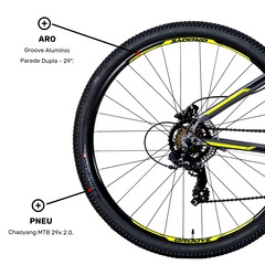 Mountain Bike Groove Hype 50 - Aro 29 - Freio a Disco Hidráulico - Câmbio Shimano - 24 Marchas - Foto 8