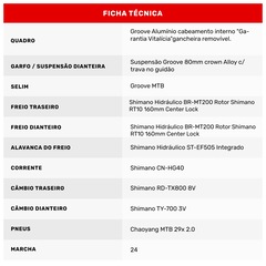 Mountain Bike Groove Hype 50 - Aro 29 - Freio a Disco Hidráulico - Câmbio Shimano - 24 Marchas - Foto 10