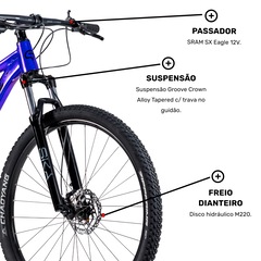 Mountain Bike Groove SKA 50 - Aro 29 - Freio Disco Hidráulico - Câmbio Sram Eagle-12 Marchas - Foto 7
