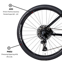Mountain Bike Groove SKA 50 - Aro 29 - Freio Disco Hidráulico - Câmbio Sram Eagle-12 Marchas - Foto 9