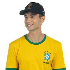 Boné do Brasil CBF Aba Curva Snapback Preto - Adulto - Foto 2