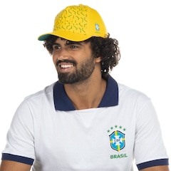 Boné do Brasil CBF Aba Curva Snapback Bordado - Adulto - Foto 2