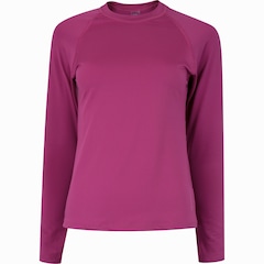 Camiseta Manga Longa Oxer com Proteção Solar UV Garden Lisa - Feminina - Foto 4