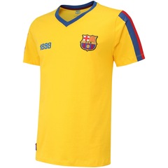 Camiseta Barcelona Manga Curta Casual Retrô Campions - Masculina - Foto 3