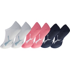 Kit de Meias Puma Esportiva Sapatilha com 3 Pares 34 a 39 - Feminina - Foto 2