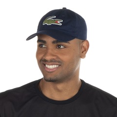 Boné Lacoste Aba Curva Strapback Navy 166 - Adulto - Foto 2