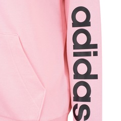 Jaqueta de Moletom adidas com Capuz Logo Linear Zipper - Feminina - Foto 7