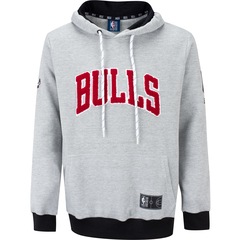 Blusa de Moletom Chicago Bulls NBA com Capuz Canguru - Masculina - Foto 1