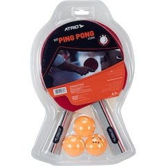 Kit Ping Pong Atrio Raquetes + Bolas - Foto 1