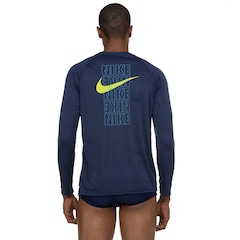 Camiseta Nike Manga Longa com Proteção Solar Block Logo - Masculina - Foto 3