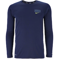 Camiseta Nike Manga Longa com Proteção Solar Block Logo - Masculina - Foto 6