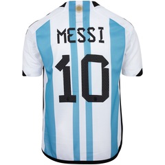 Camisa do Messi Argentina I 10 22 adidas - Infantil - Foto 2
