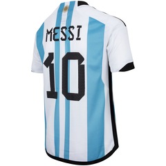 Camisa do Messi Argentina I 10 22 adidas - Infantil - Foto 4
