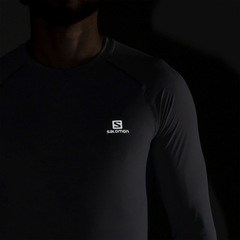Camiseta Salomon Manga Longa com Proteção Solar Thermo LS - Masculina - Foto 5