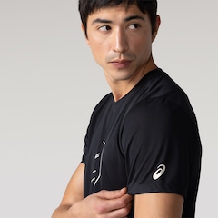 Camiseta ASICS Manga Curta Logo Espiral Crepe - Masculina - Foto 6