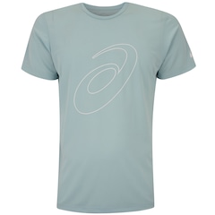 Camiseta ASICS Manga Curta Logo Espiral Crepe - Masculina - Foto 1