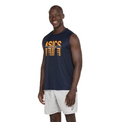 Camiseta Regata Masculina ASICS Logo Performance - Foto 4