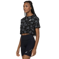 Blusa Feminina Manga Curta Cropped ASICS Full Print - Foto 4