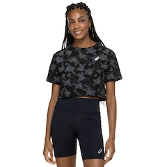 Blusa Feminina Manga Curta Cropped ASICS Full Print - Foto 2