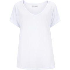 Camiseta Oxer Manga Curta Decote V Básica - Feminina - Foto 1