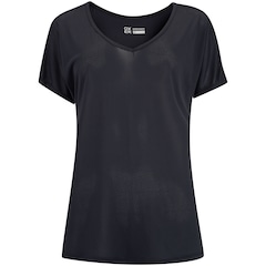 Camiseta Oxer Manga Curta Decote V Básica - Feminina - Foto 1