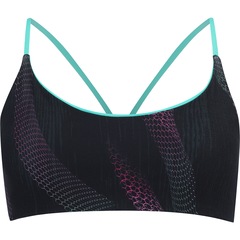 Top Fitness Oxer sem Bojo Baixa Sustentação Reversível Estampado - Adulto - Foto 3